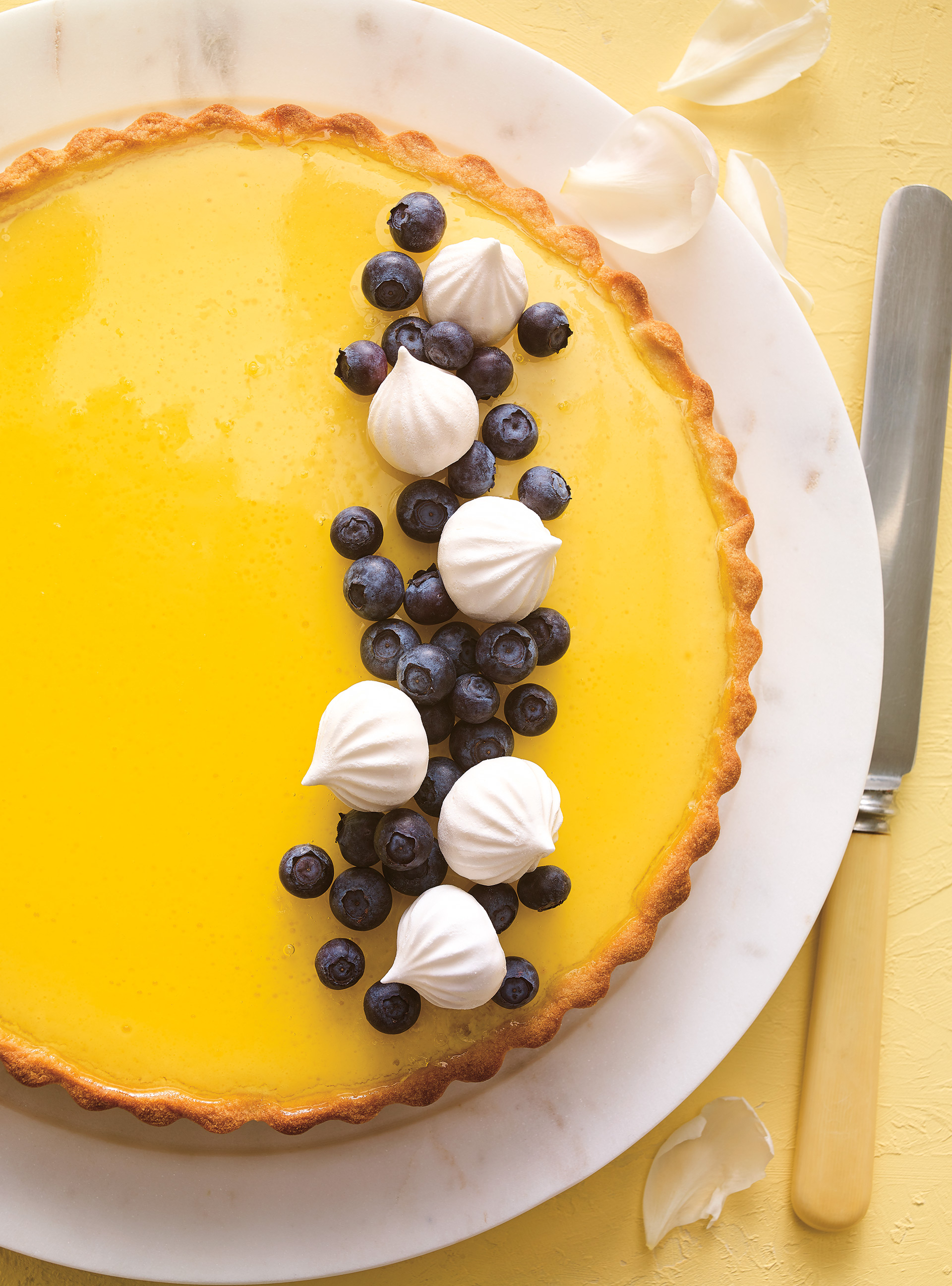 Tarte au citron & fromage à la crème sur croûte Graham
