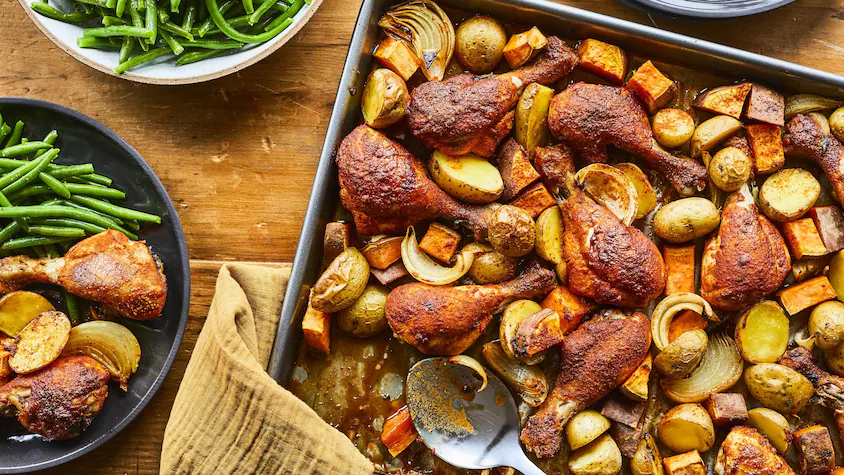 Plaque de pilons de poulet BBQ